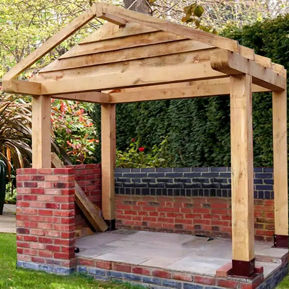 Oak Gazebo Kit for BBQ's and Hot Tubs - warriorgarden