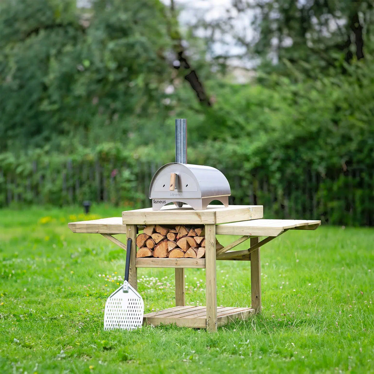 Igneus Wooden Pizza Oven Stand - warriorgarden