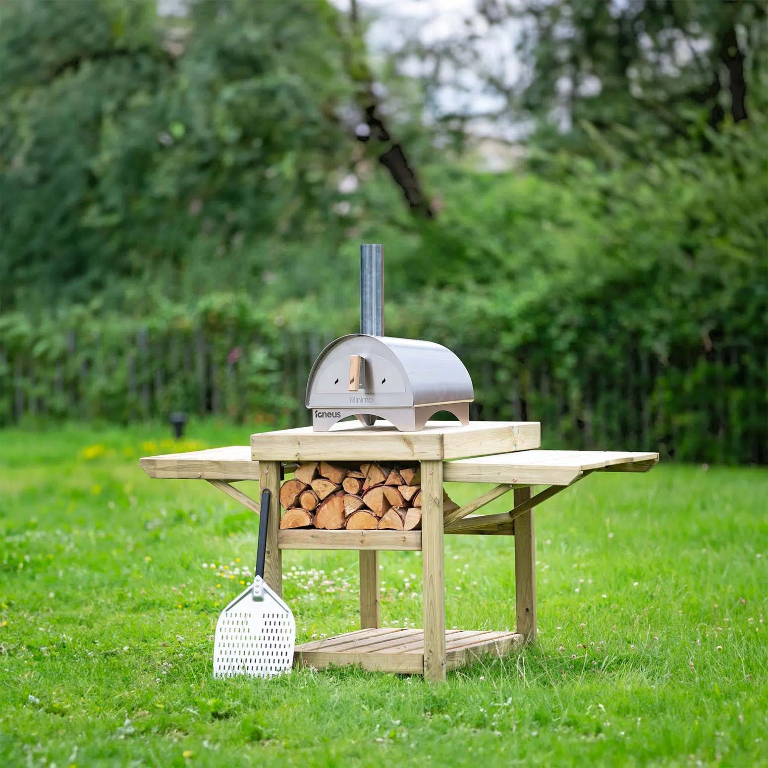 Igneus Wooden Pizza Oven Stand - warriorgarden