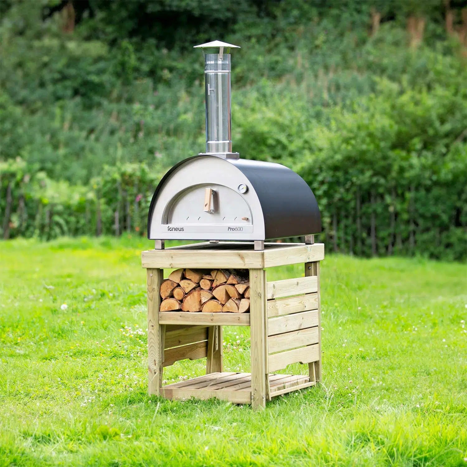 Igneus Wooden Pizza Oven Stand - warriorgarden