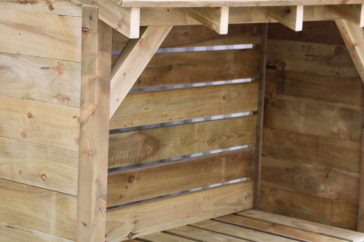 Rustic Wooden Log Store - warriorgarden