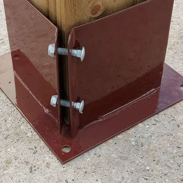 add on: Brown post holder kit for Panco 'stable style' bbq hut - warriorgarden