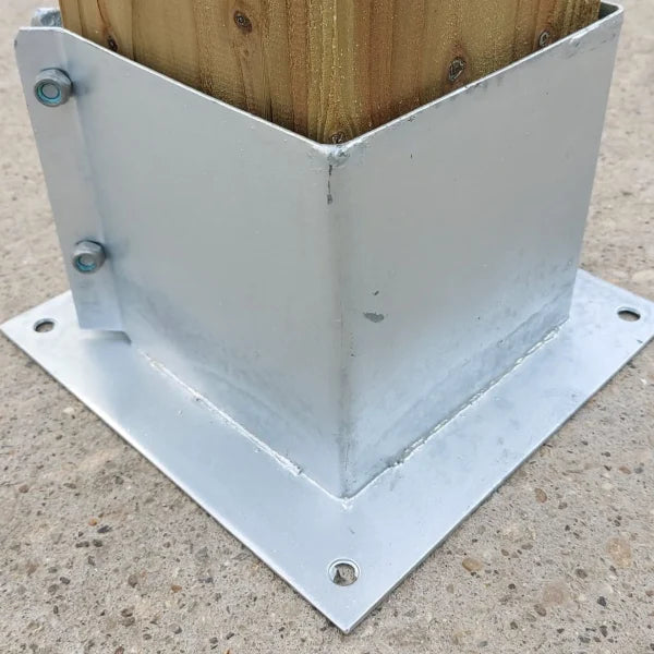 add on: Galvanised post holder kit for Panco 'stable style' bbq hut - warriorgarden
