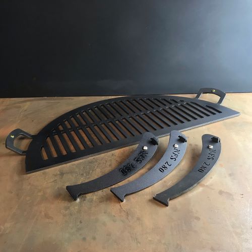 24″ Black Iron Split BBQ and Griddle Chapa - warriorgarden