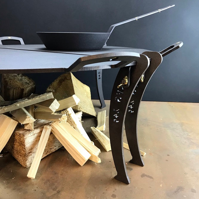 24" Split Chapa with Fire Table Combo