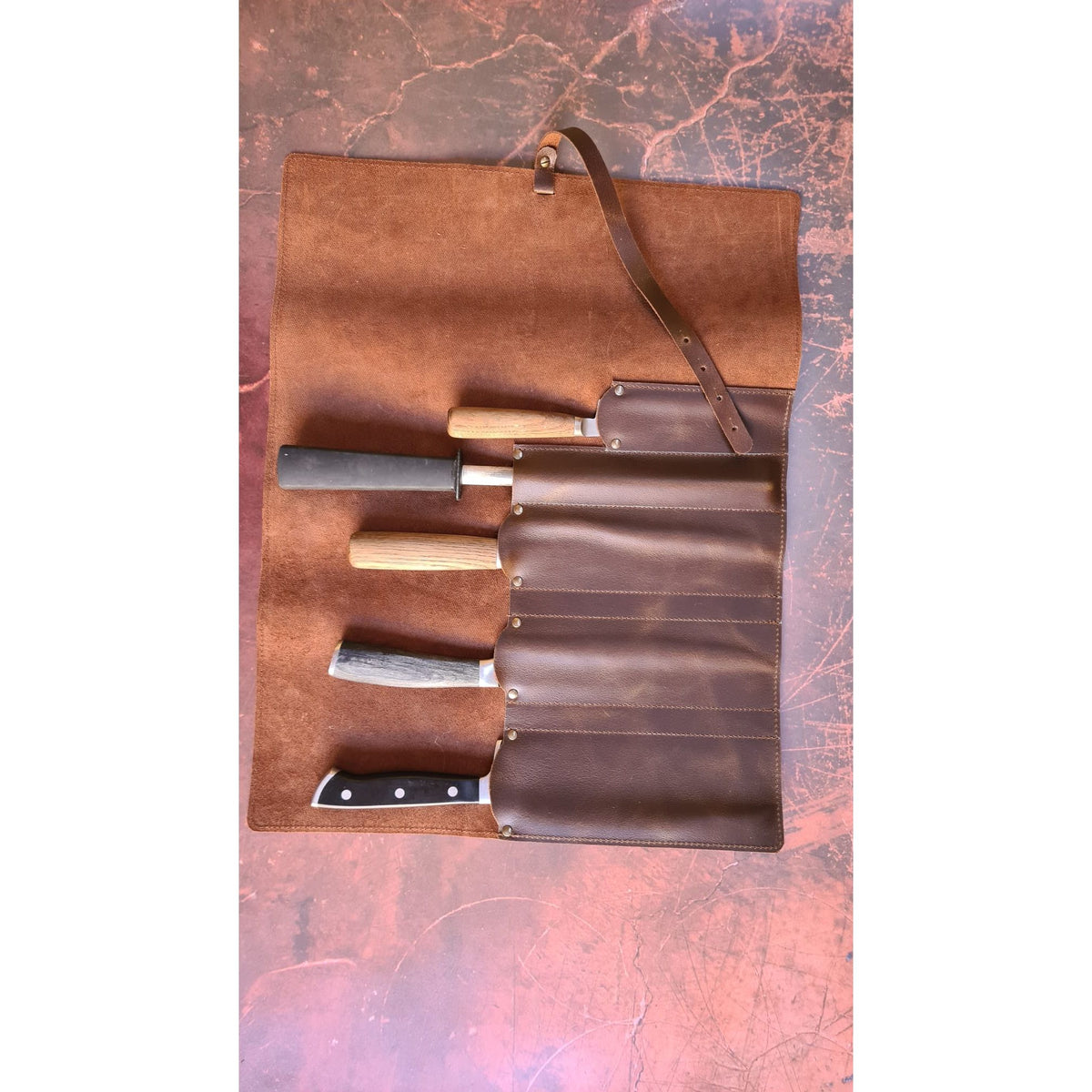 Leather Knife Roll - warriorgarden