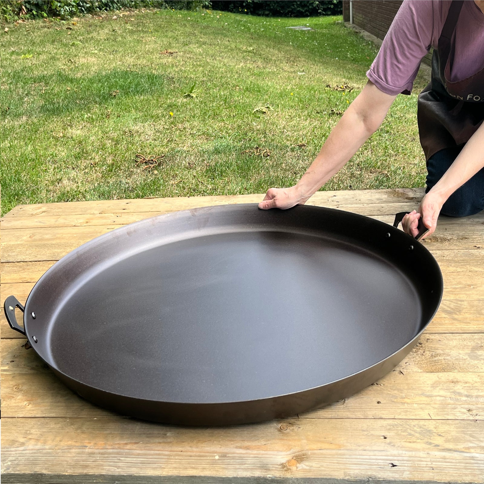 33" Paella Pand with Stand - 2 Piece - warriorgarden