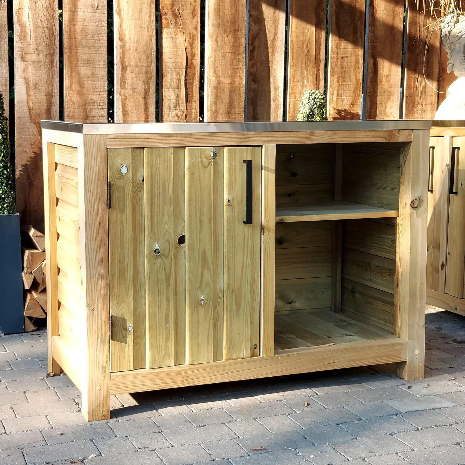 Rustic Outdoor Kitchen Unit - Single door - warriorgarden