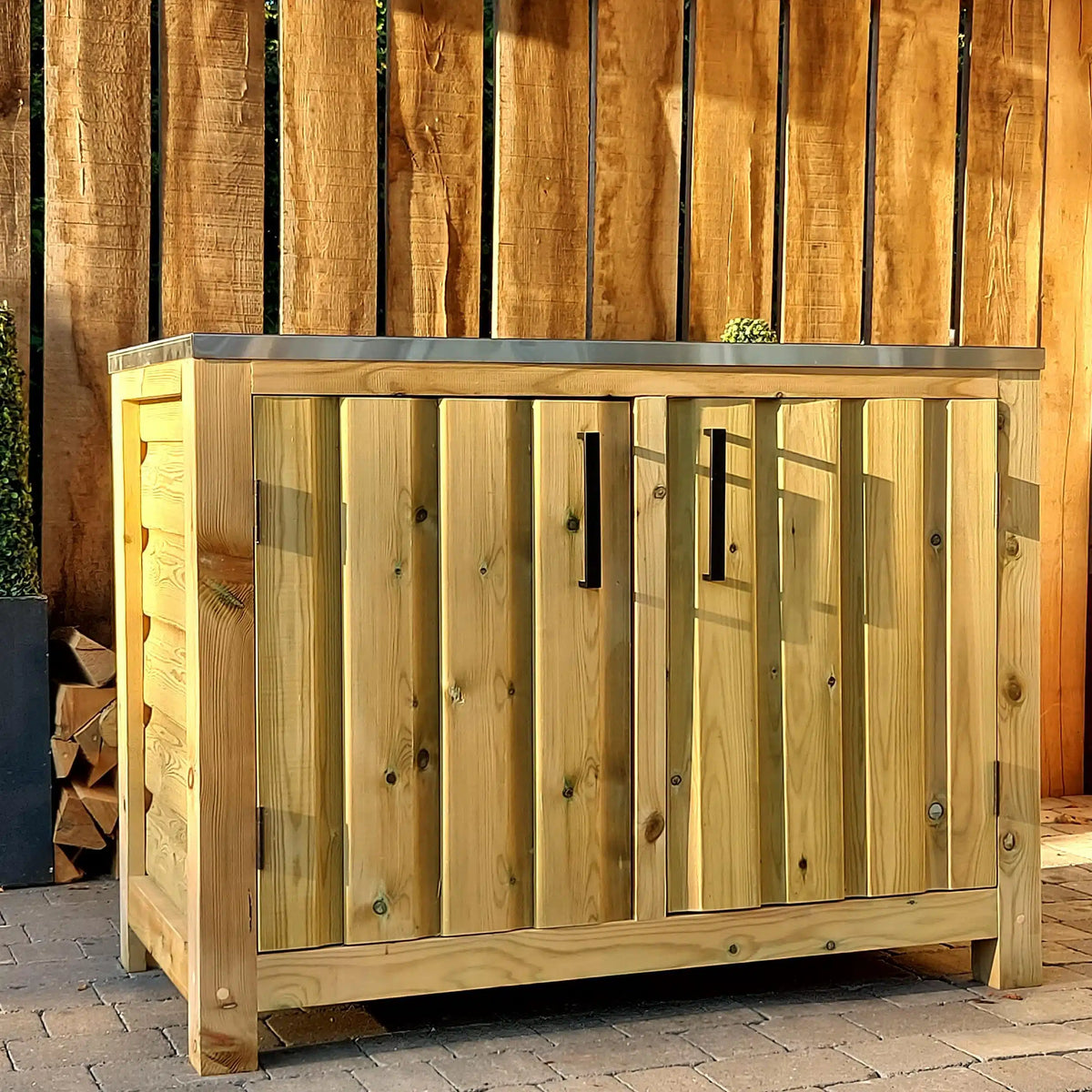 Rustic Outdoor Kitchen Cabinet - warriorgarden