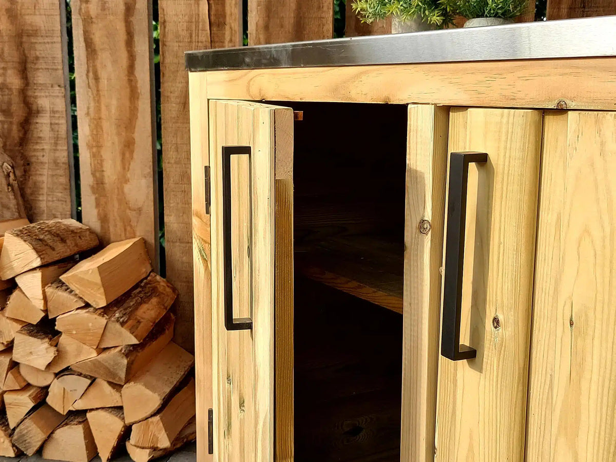 Rustic Outdoor Kitchen Cabinet - warriorgarden