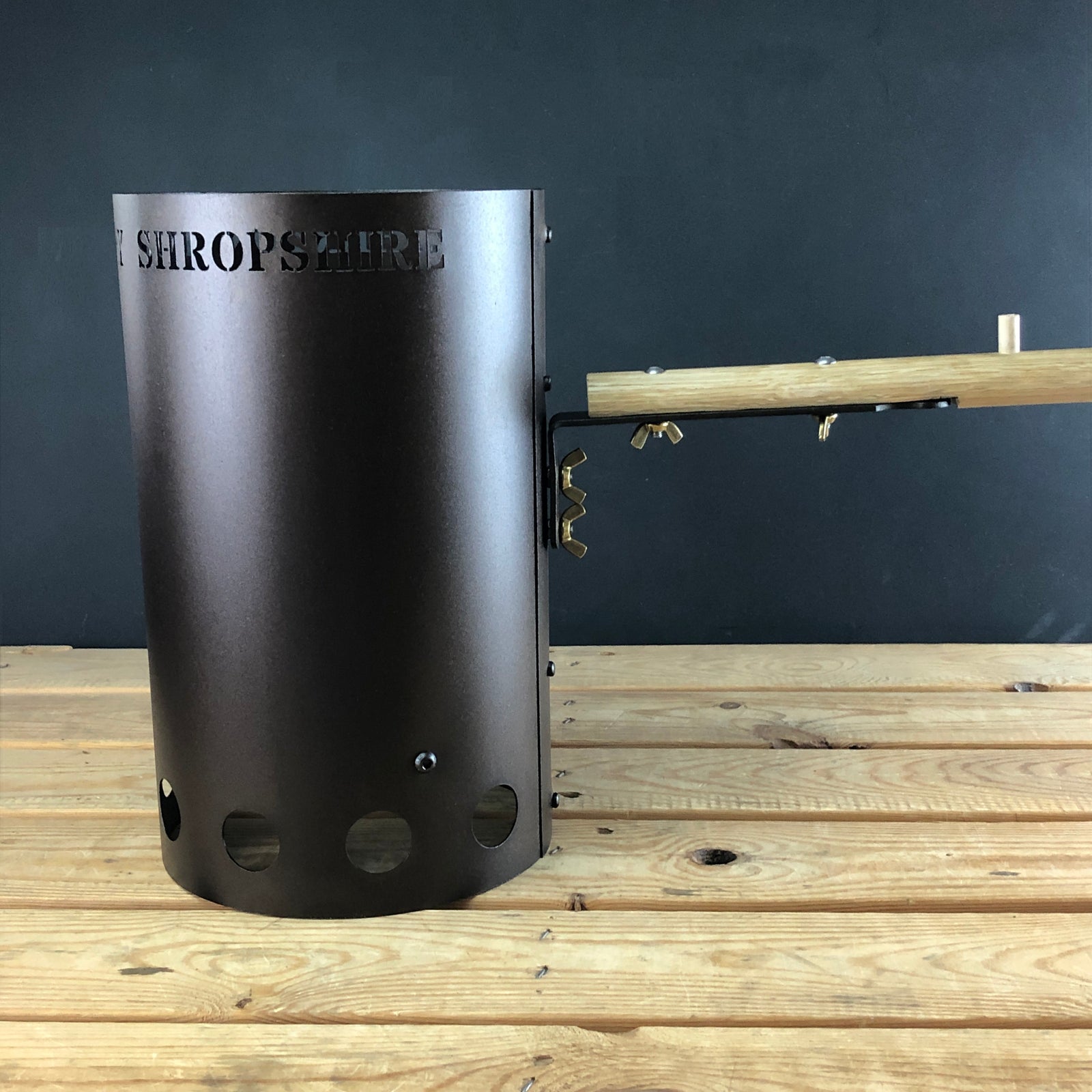 Charcoal Chimney with Oak Handle - warriorgarden