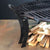24" Black Iron split BBQ Chapa - warriorgarden