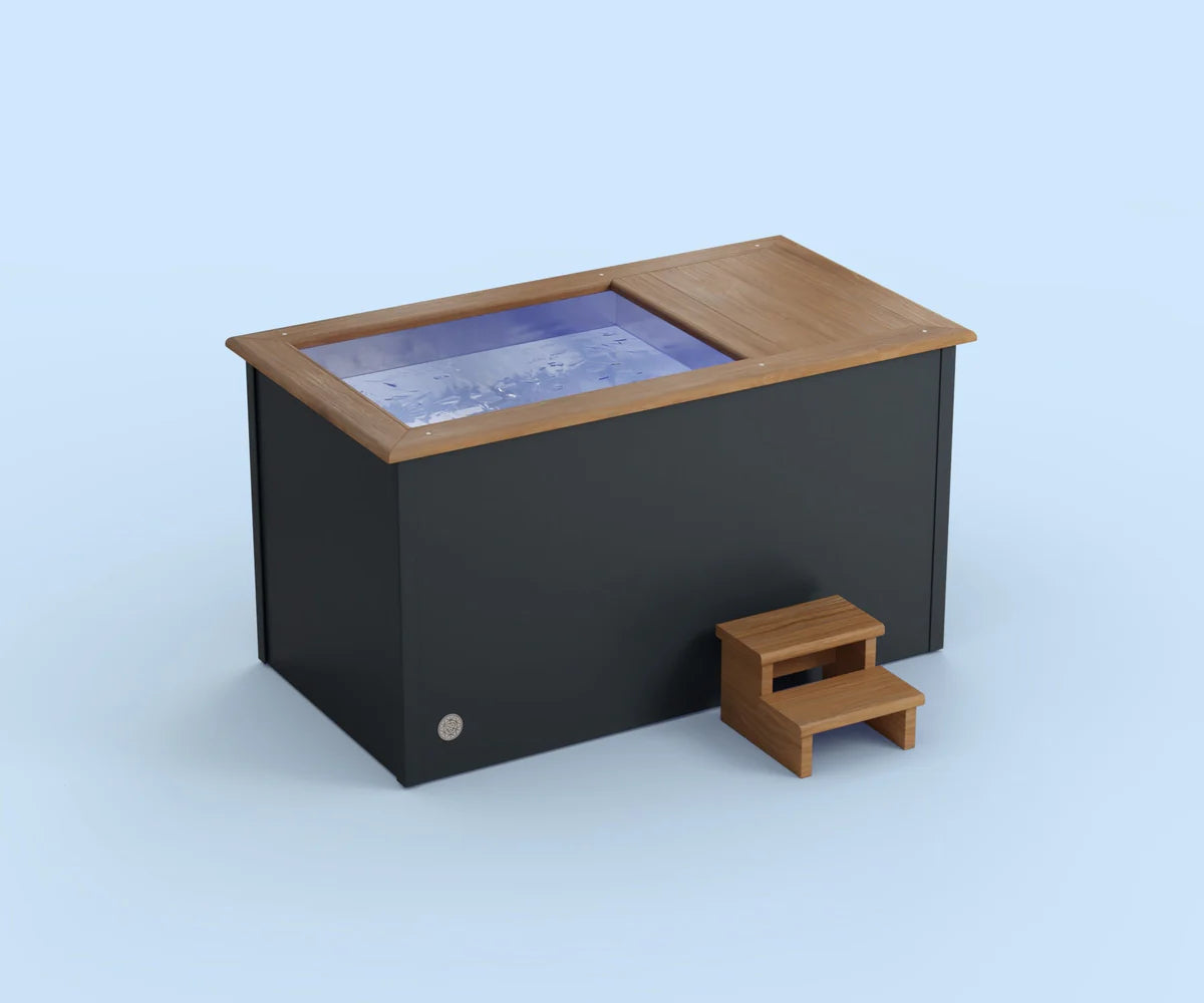 anthracite copperared oak wooden hot tub standard sized
